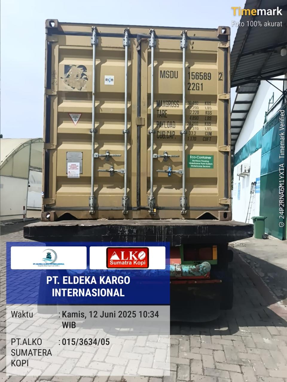 Ekspor Kopi Arabika Specialty Kerinci ke California, USA Berbasis Traceability Blockchain & Berlabel Organik – Mei 2025