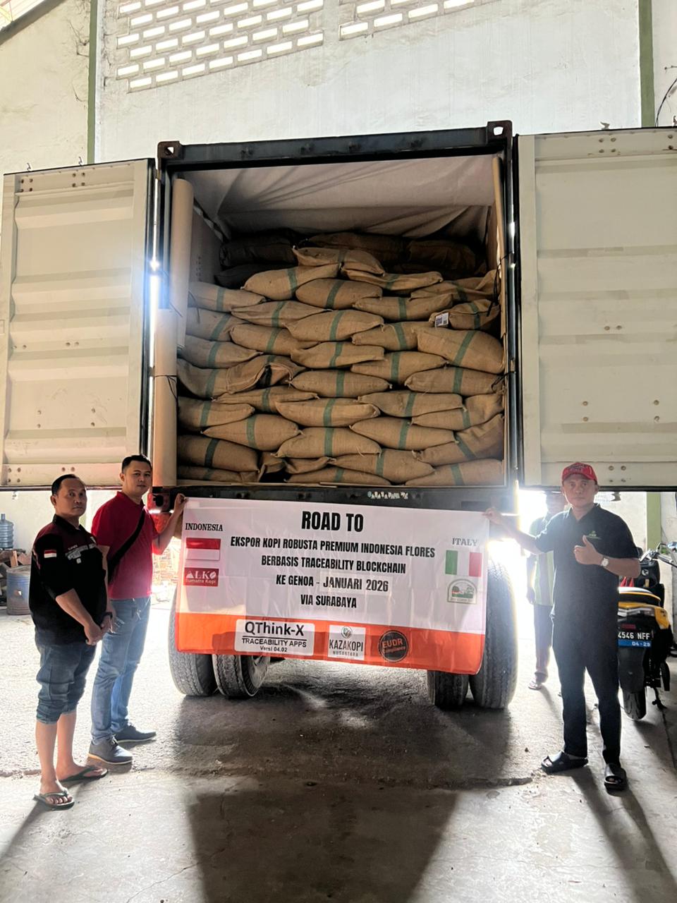 ALKO Sumatra Kopi Lepas Ekspor Kopi Robusta Premium Flores ke Italia Berbasis Traceability Blockchain