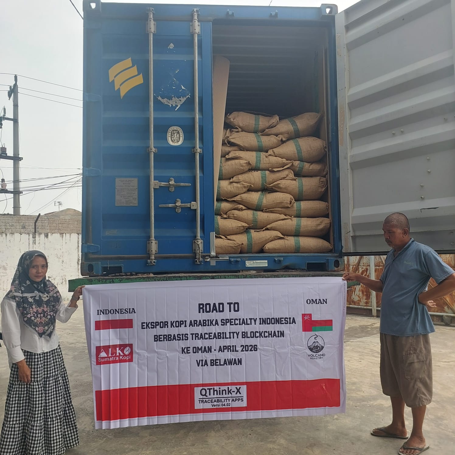 ALKO Ekspor Kopi Arabika Specialty ke Oman via Belawan, Perkuat Sistem Traceability Berbasis Blockchain